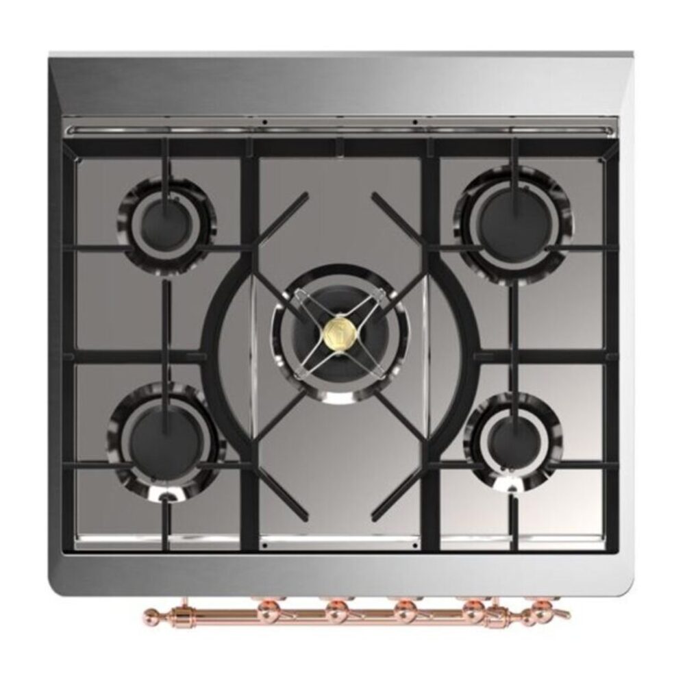 ILVE_UM30DNE3AWPLP_Majestic_II_30"_Dual_Fuel_Range_Top_Angle