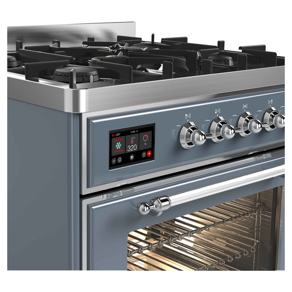 ILVE_UM30DNE3BGCLP_Majestic_II_30"_Dual_Fuel_Range_front
