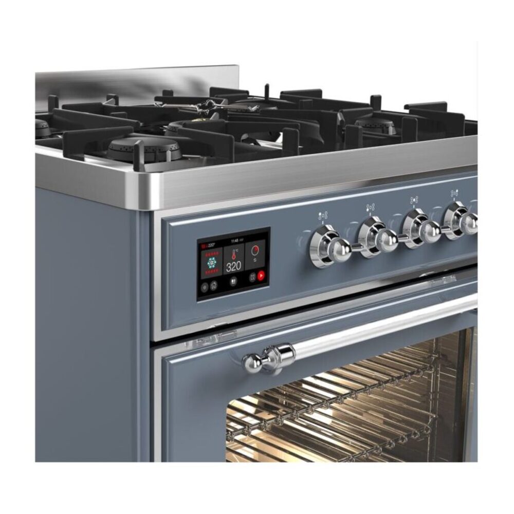 ILVE_UM30DNE3BGC_Majestic_II_30"_Dual_Fuel_Range_controls