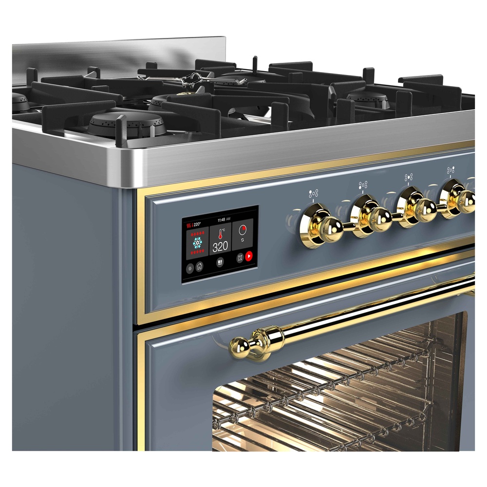 ILVE_UM30DNE3BGGLP_Majestic_II_30"_Dual_Fuel_Range_front