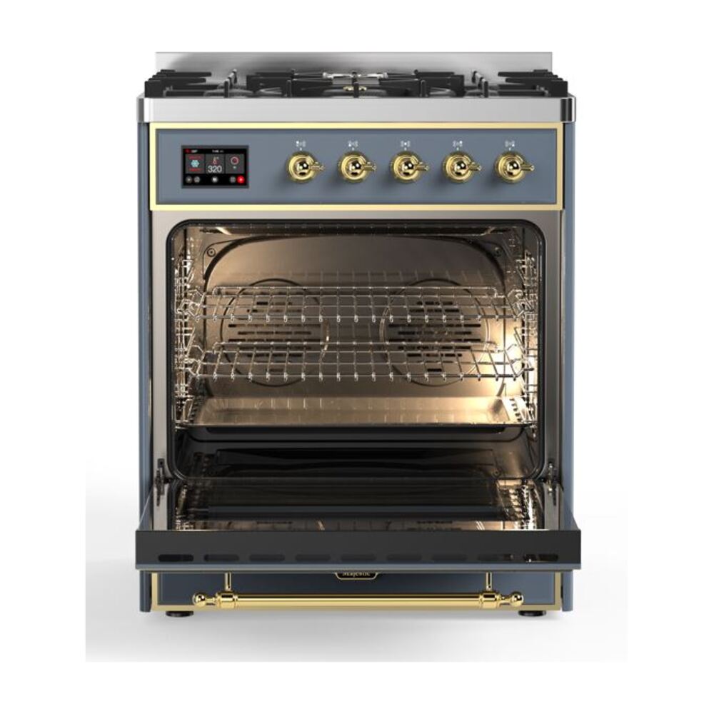 ILVE_UM30DNE3BGGLP_Majestic_II_30"_Dual_Fuel_Range_oven_opened