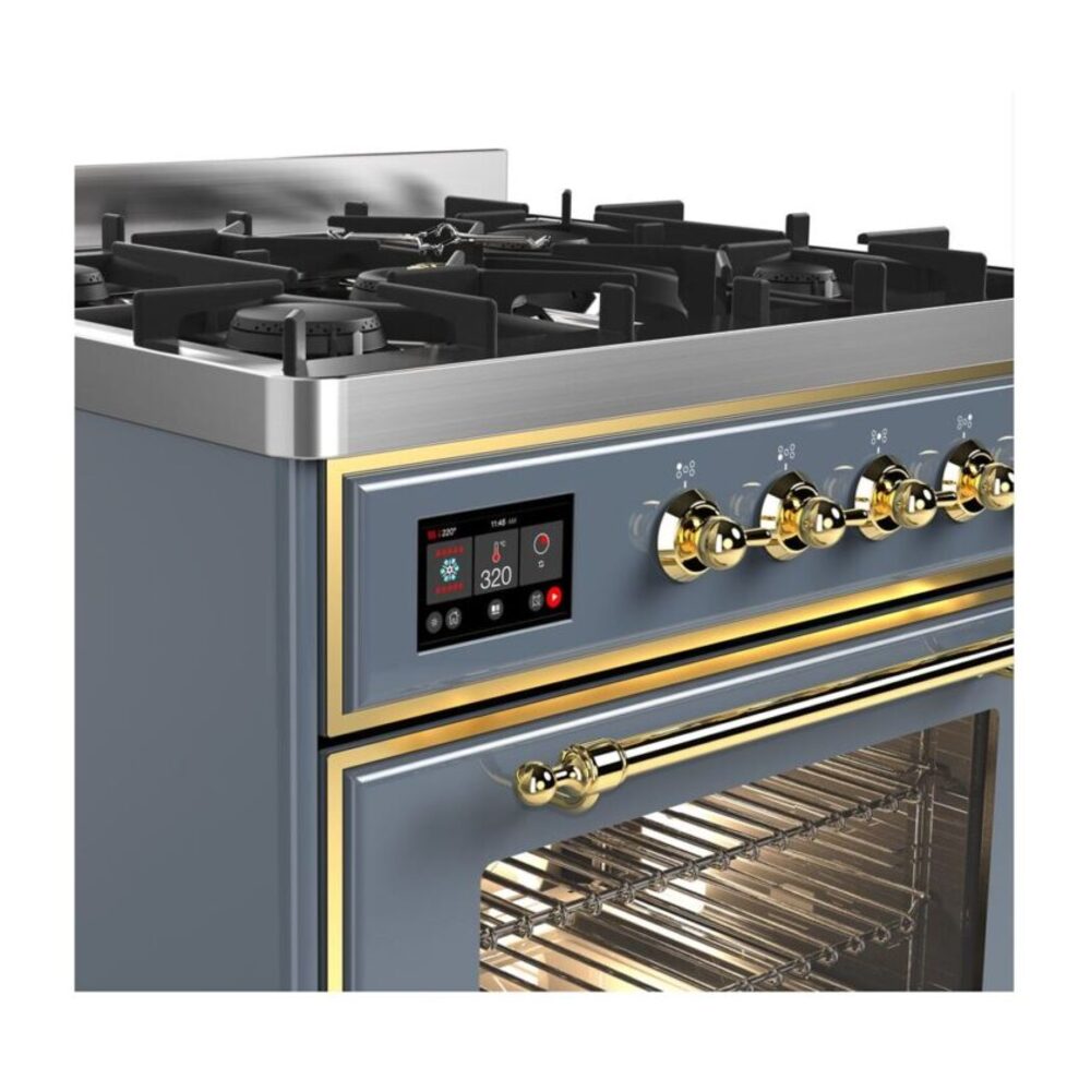 ILVE_UM30DNE3BGG_Majestic_II_30"_Dual_Fuel_Range_front