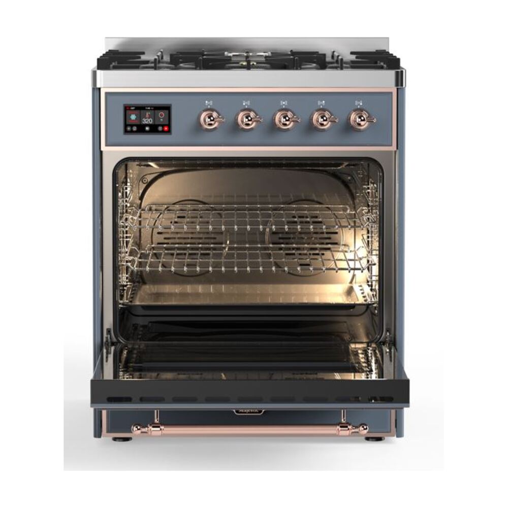 ILVE_UM30DNE3BGPLP_Majestic_II_30"_Dual_Fuel_Range_oven_opened