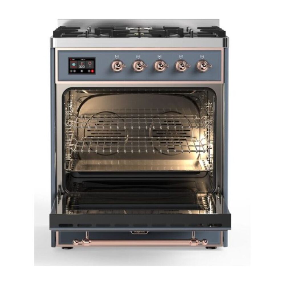 ILVE_UM30DNE3BGPLP_Majestic_II_30"_Dual_Fuel_Range_oven_opened