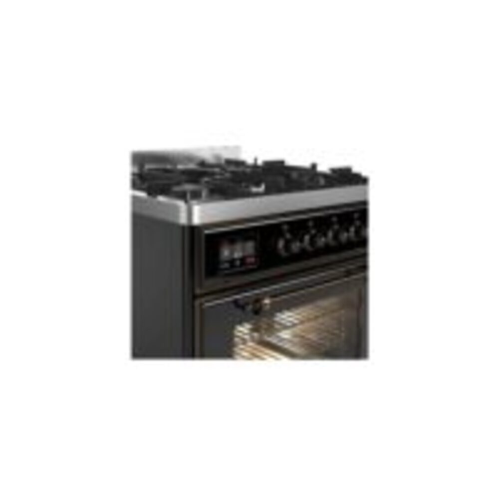 ILVE_UM30DNE3BKBLP_Majestic_II_30"_Dual_Fuel_Range_Front_View