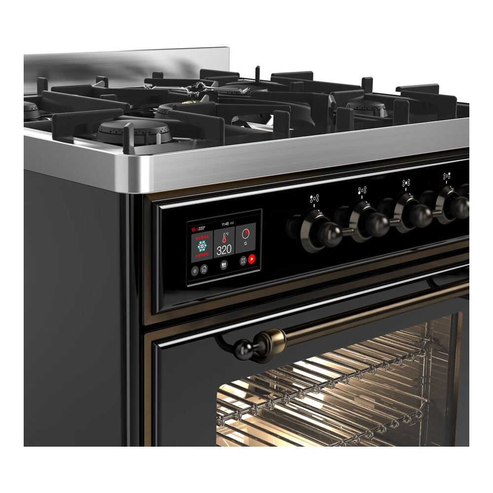 ILVE_UM30DNE3BKB_Majestic_II_30_Dual_Fuel_Range_Front_View