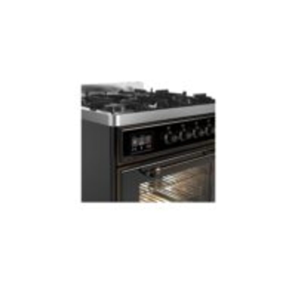 ILVE_UM30DNE3BKB_Majestic_II_30_Dual_Fuel_Range_Front_View