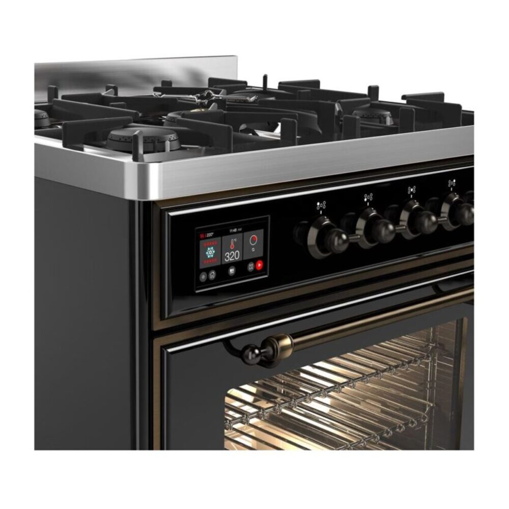 ILVE_UM30DNE3BKB_Majestic_II_30_Dual_Fuel_Range_Front_View