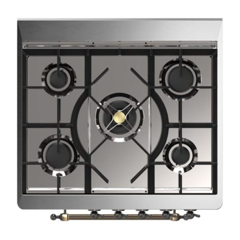 ILVE_UM30DNE3BKB_Majestic_II_30"_Dual_Fuel_Range_Top_Angle