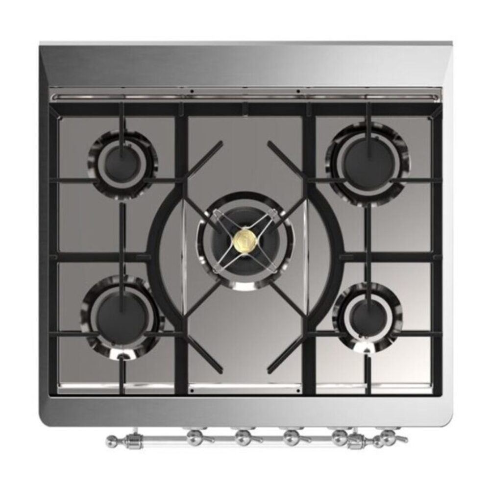 ILVE_UM30DNE3BKCLP_Majestic_II_30"_Dual_Fuel_Range_Top_Angle