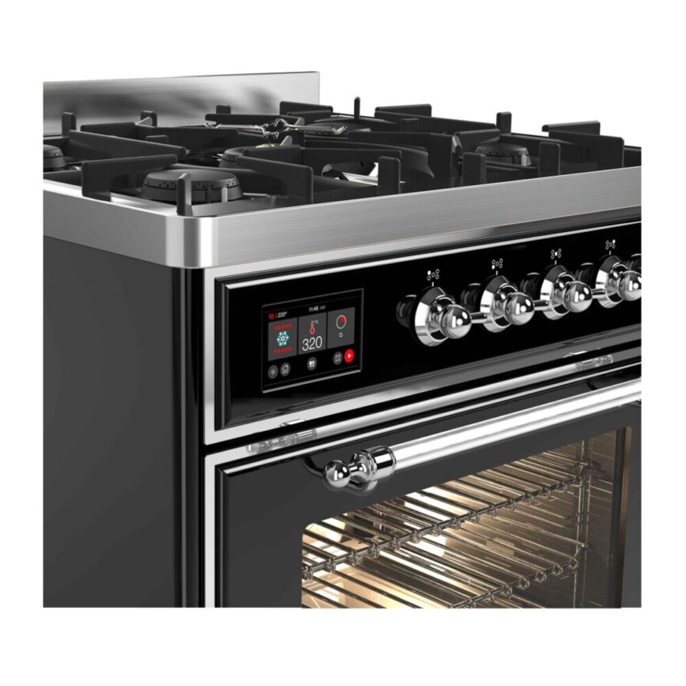ILVE_UM30DNE3BKC_Majestic_II_30_Dual_Fuel_Range_Front_View
