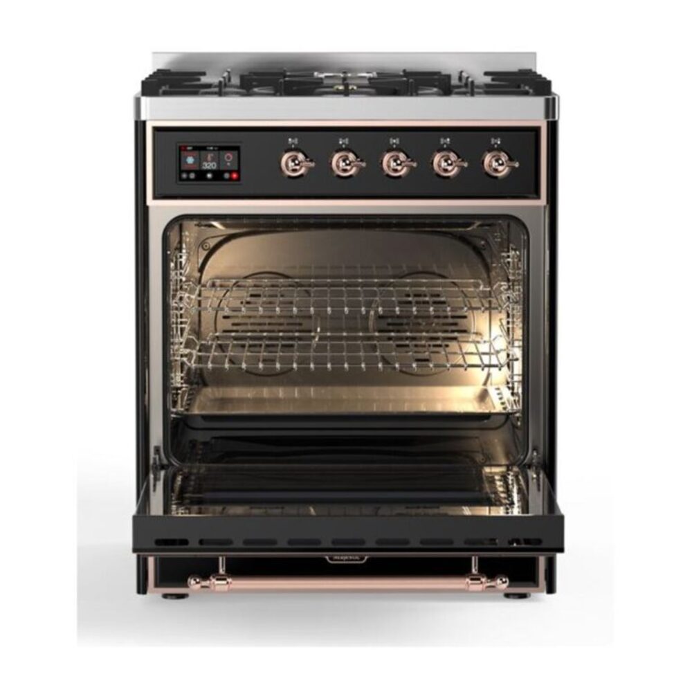 ILVE_UM30DNE3BKP_Majestic_II_30_Dual_Fuel_Range_Front_View