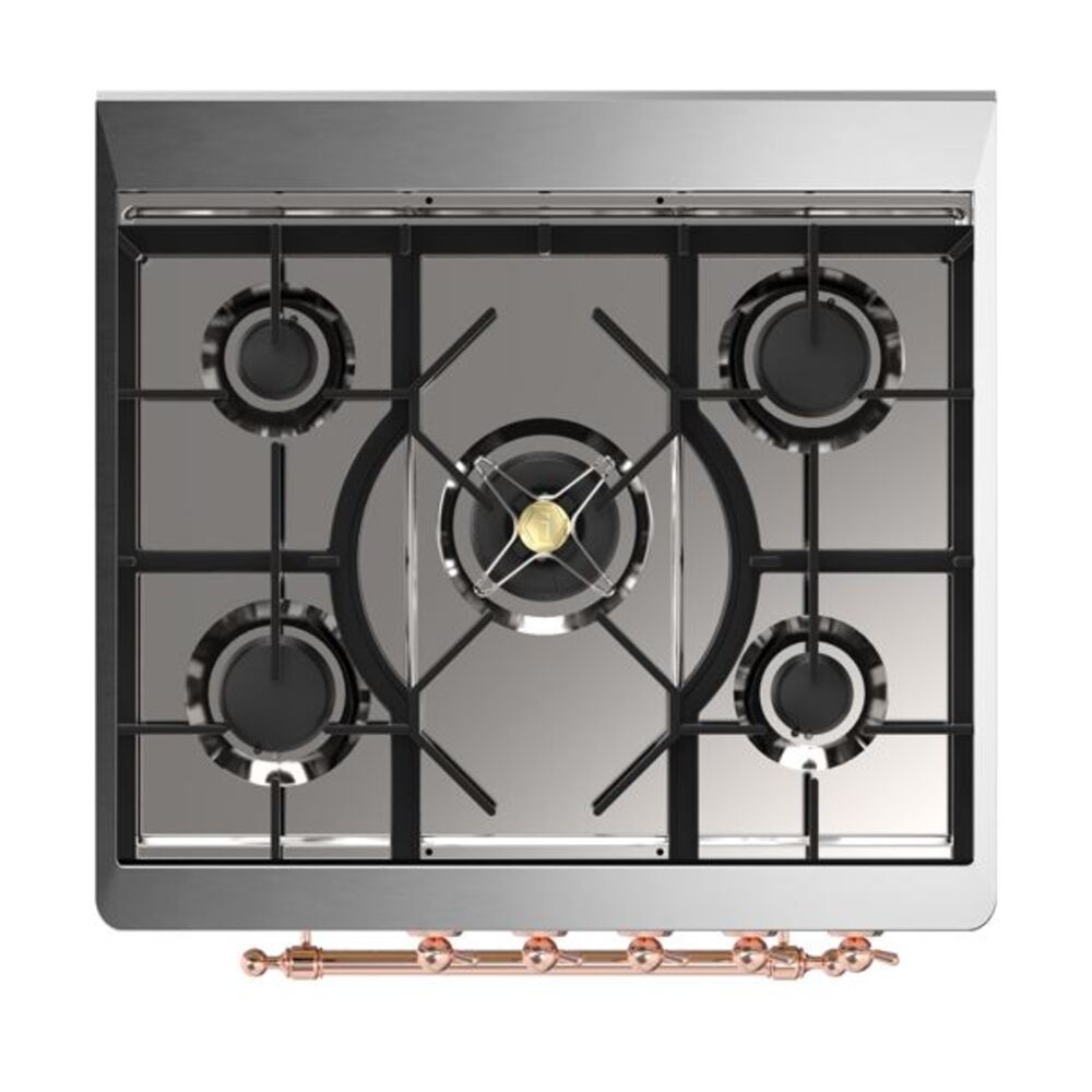 ILVE_UM30DNE3BKP_Majestic_II_30"_Dual_Fuel_Range_Top_Angle
