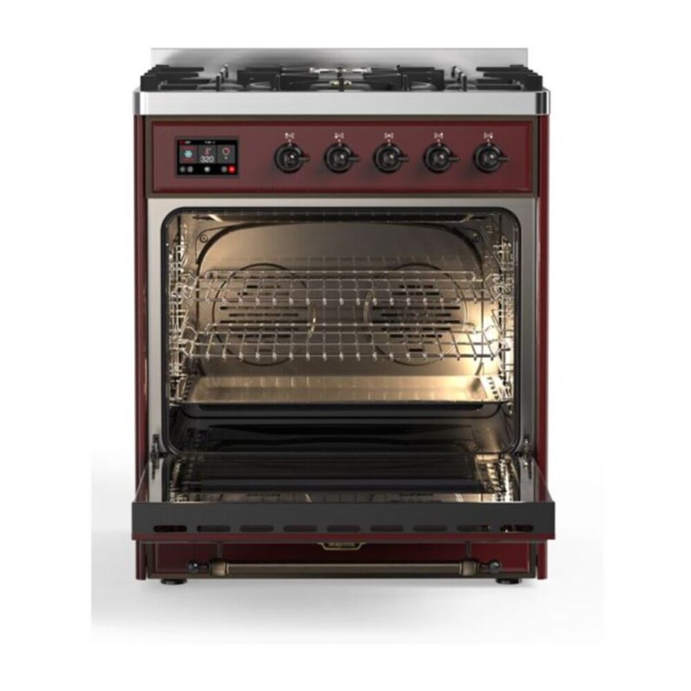 ILVE_UM30DNE3BUB_Majestic_II_30_Dual_Fuel_Range_Front_View