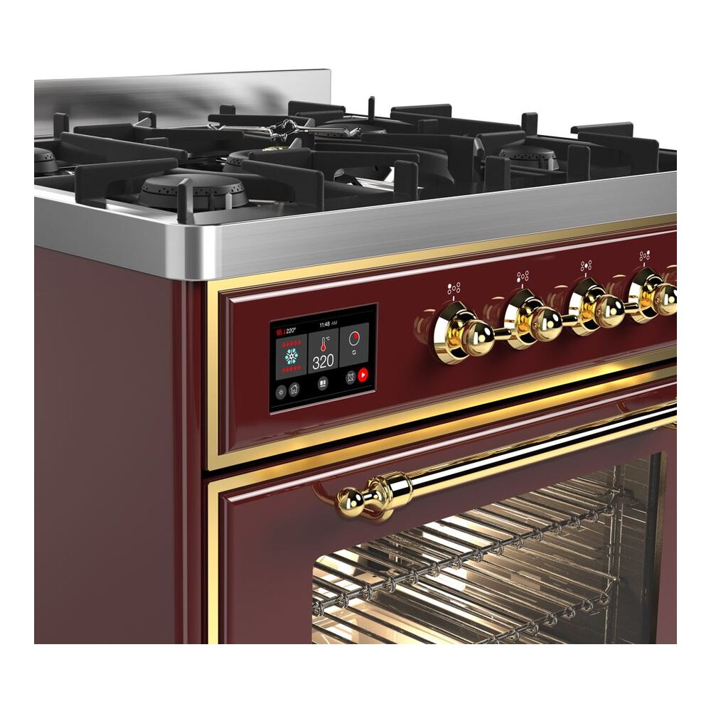 ILVE UM30D Majestic II 30 inch Dual Fuel Range with 5 Burners
