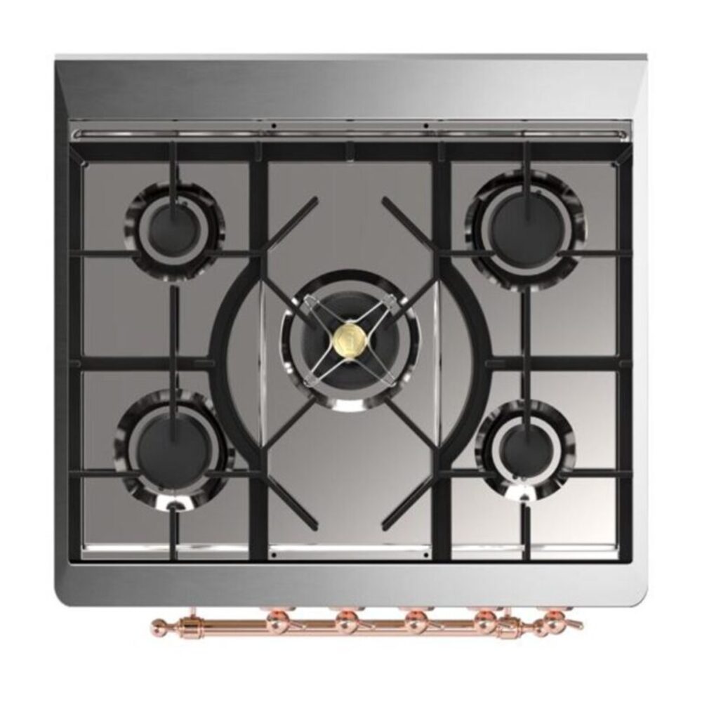 ILVE_UM30DNE3BUPLP_Majestic_II_30"_Dual_Fuel_Range_Top_Angle
