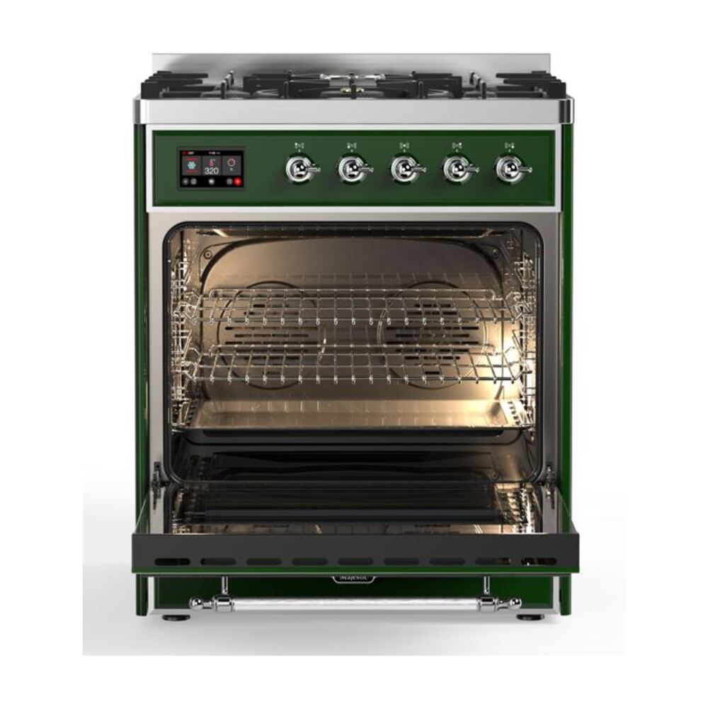 ILVE_UM30DNE3EGC_Majestic_II_30"_Dual_Fuel_Range_oven_opened