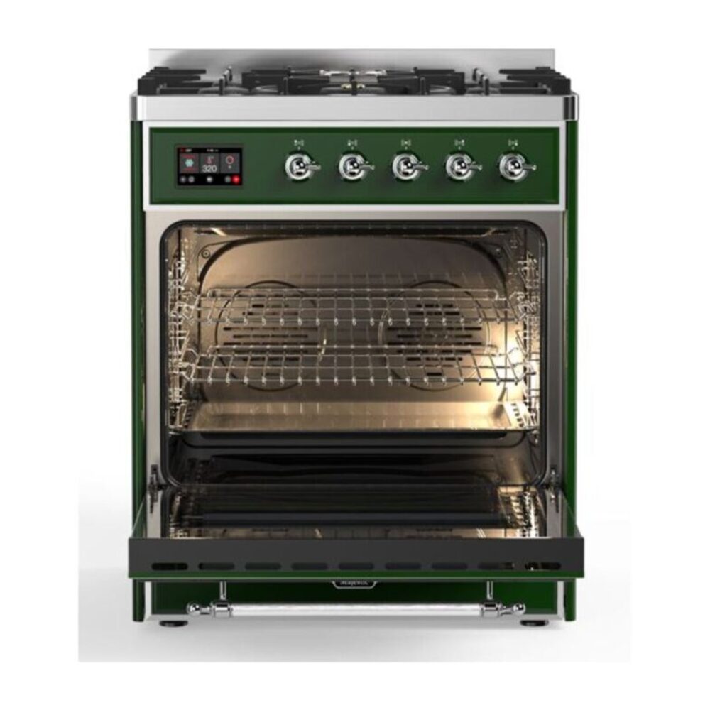 ILVE_UM30DNE3EGC_Majestic_II_30"_Dual_Fuel_Range_oven_opened