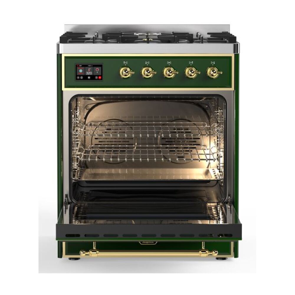 ILVE_UM30DNE3EGGLP_Majestic_II_30"_Dual_Fuel_Range_oven_opened