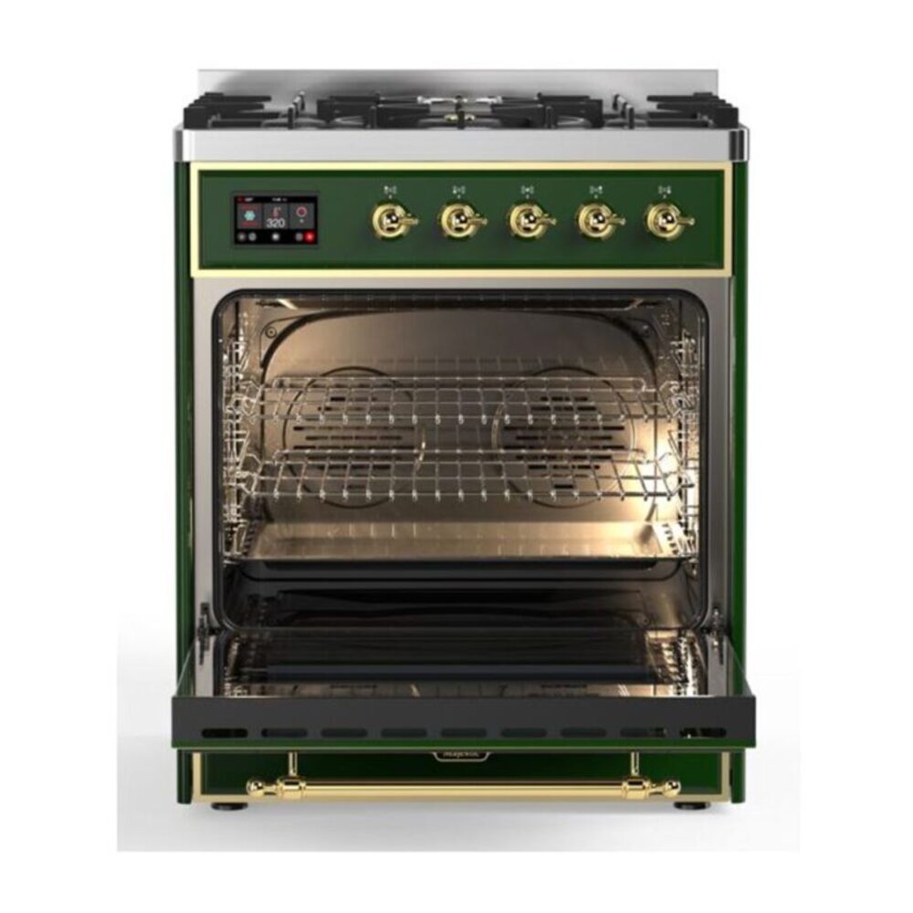 ILVE_UM30DNE3EGGLP_Majestic_II_30"_Dual_Fuel_Range_oven_opened