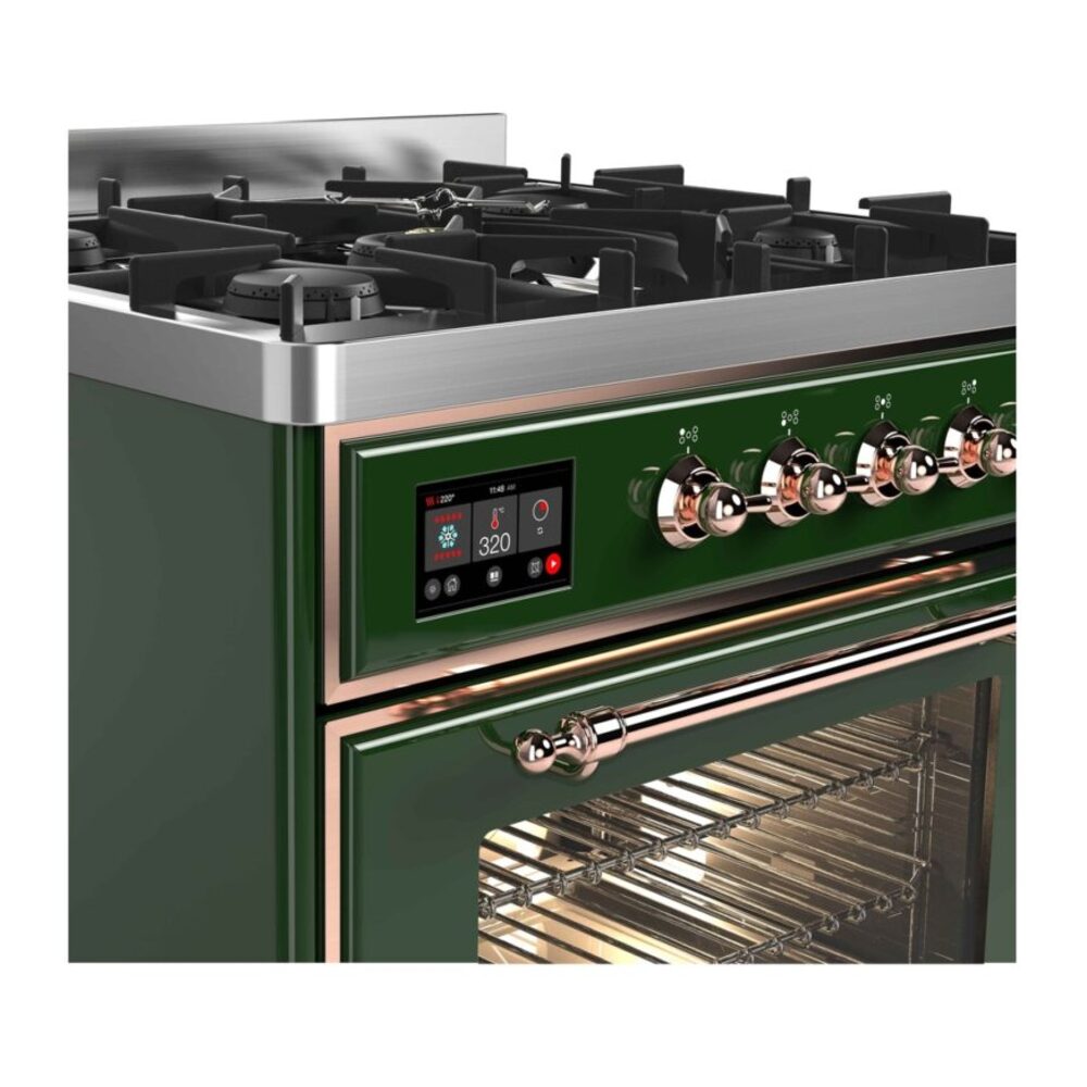ILVE_UM30DNE3EGPLP_Majestic_II_30"_Dual_Fuel_Range_front_angle
