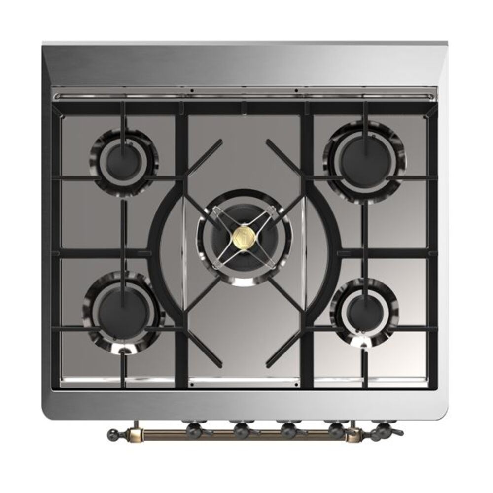 ILVE_UM30DNE3MBBLP_Majestic_II_30"_Dual_Fuel_Range_Top_Angle