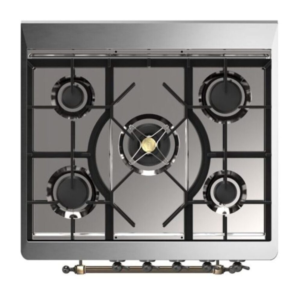 ILVE_UM30DNE3MBBLP_Majestic_II_30"_Dual_Fuel_Range_Top_Angle