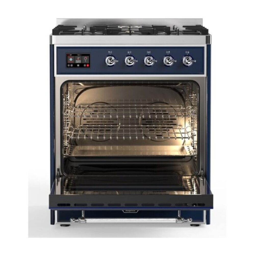 ILVE_UM30DNE3MBCLP_Majestic_II_30"_Dual_Fuel_Range_Front_View