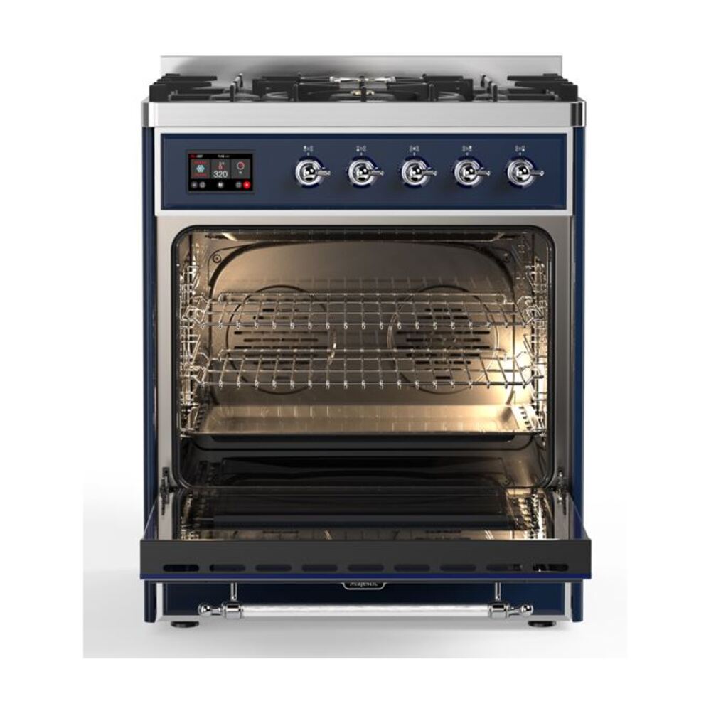 ILVE_UM30DNE3MBC_Majestic_II_30_Dual_Fuel_Range_Front_View