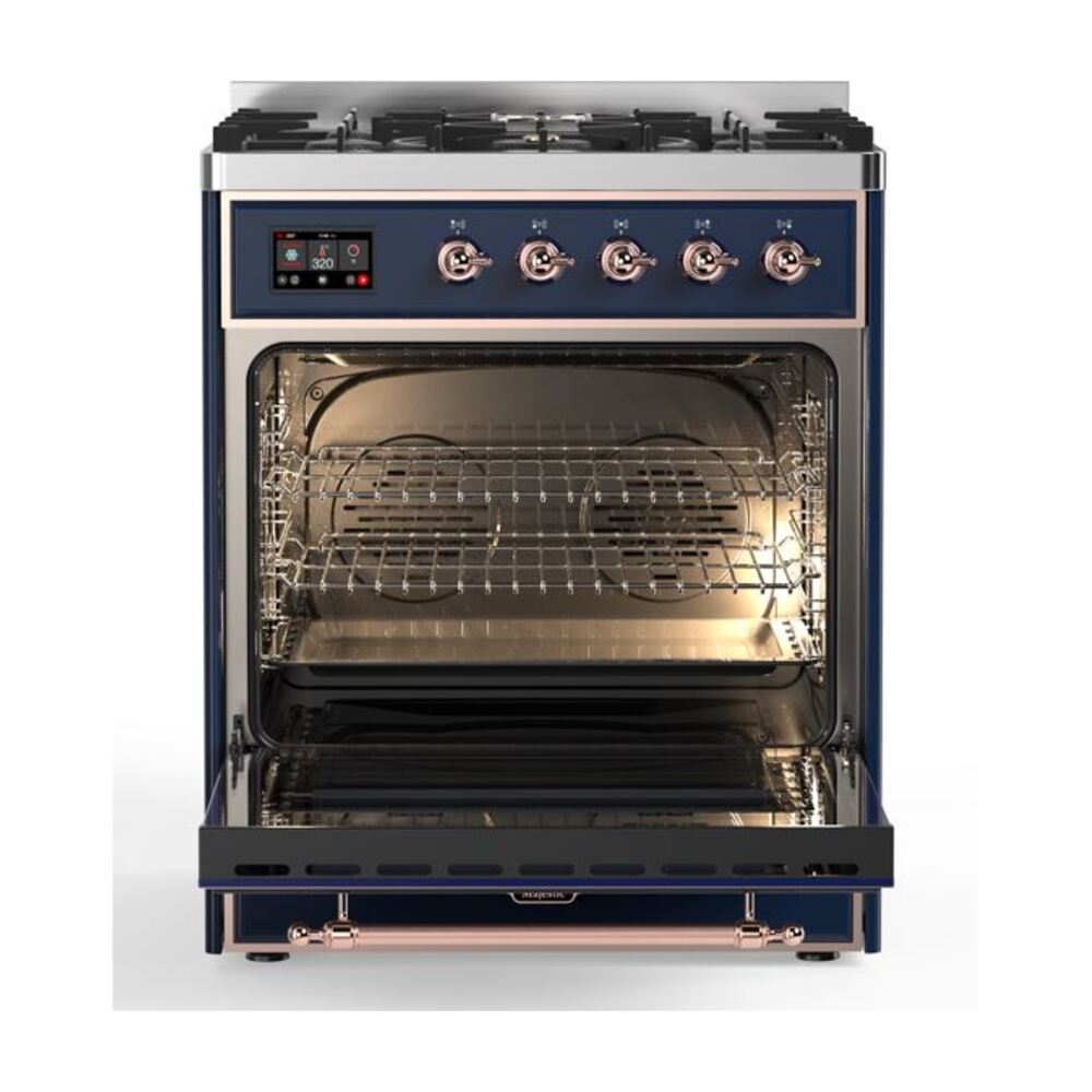 ILVE_UM30DNE3MBPLP_Majestic_II_30"_Dual_Fuel_Range_Front_View