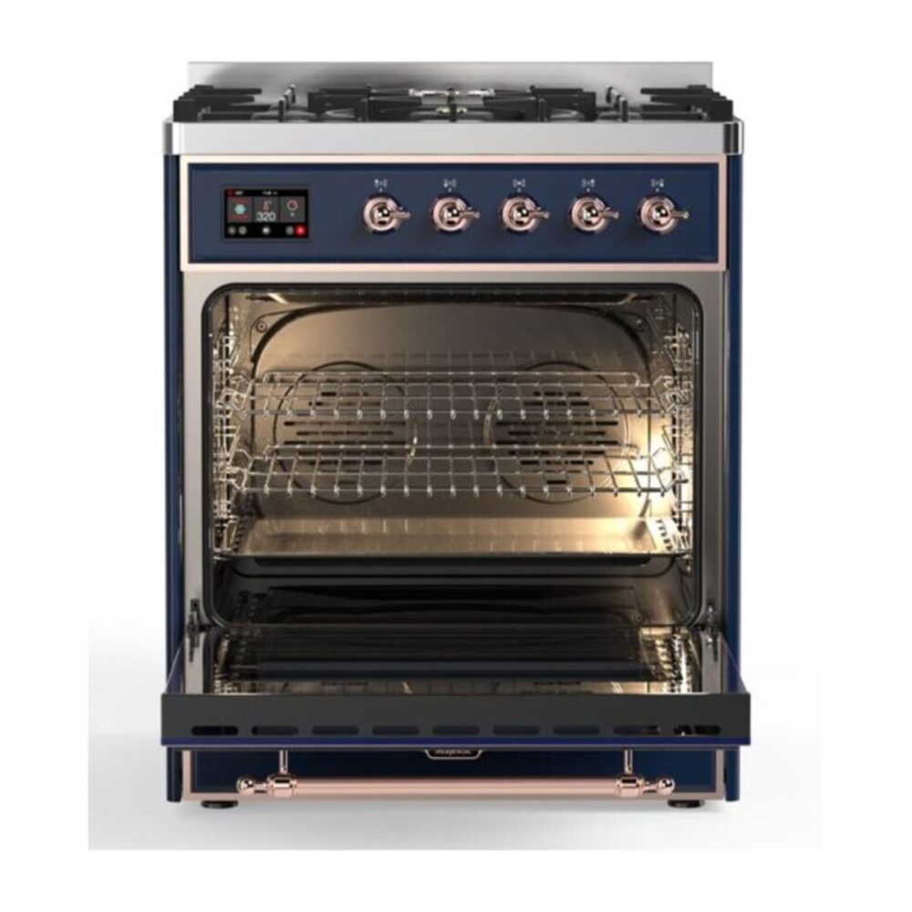 ILVE_UM30DNE3MBPLP_Majestic_II_30"_Dual_Fuel_Range_Front_View