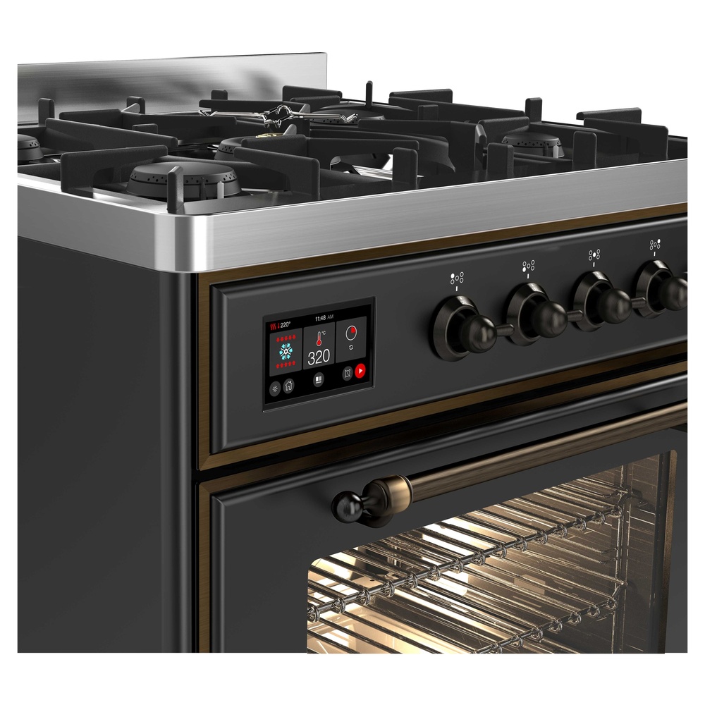 ILVE_UM30DNE3MGBLP_Majestic_II_30"_Dual_Fuel_Range_knobs