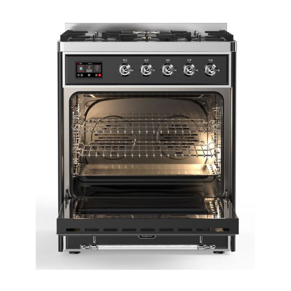 ILVE_UM30DNE3MGC_Majestic_II_30"_Dual_Fuel_Range_oven_opened