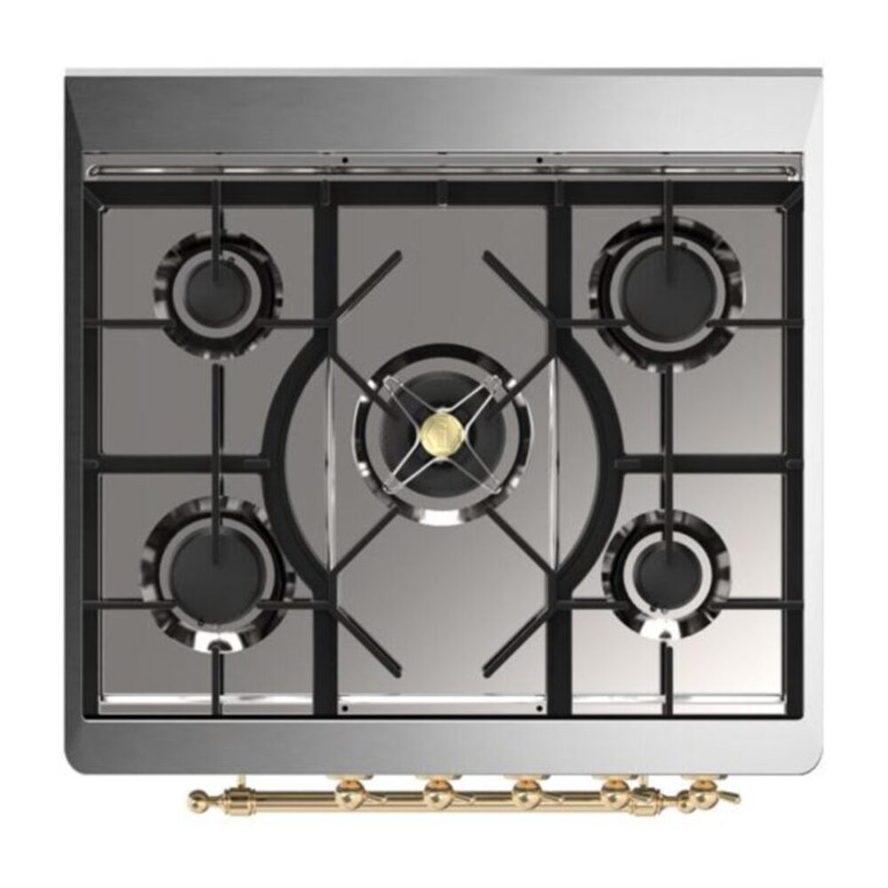 ILVE_UM30DNE3MGGLP_Majestic_II_30"_Dual_Fuel_Range_Top_Angle