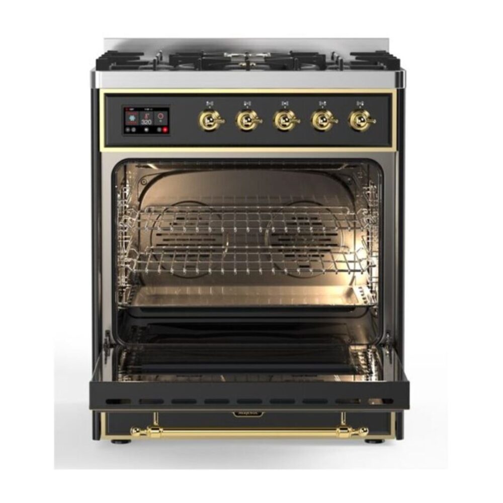 ILVE_UM30DNE3MGGLP_Majestic_II_30"_Dual_Fuel_Range_oven_opened