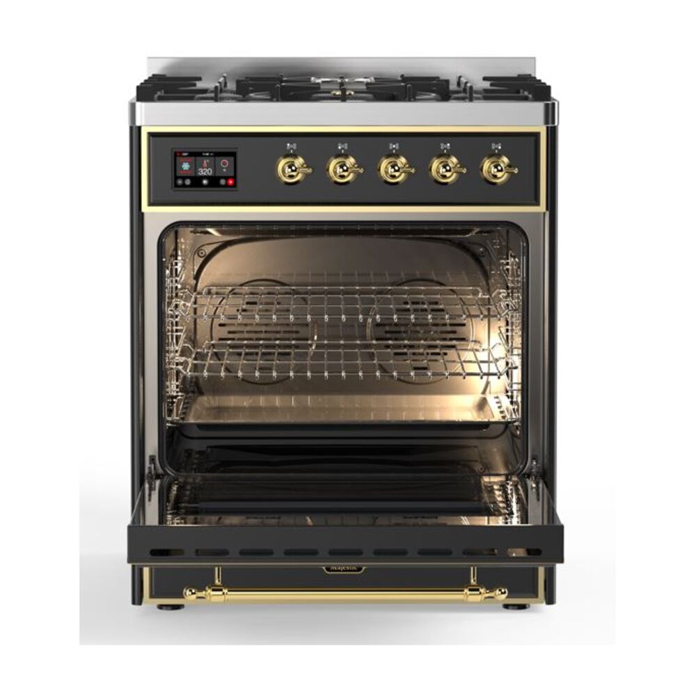 ILVE_UM30DNE3MGG_Majestic_II_30"_Dual_Fuel_Range_oven_opened