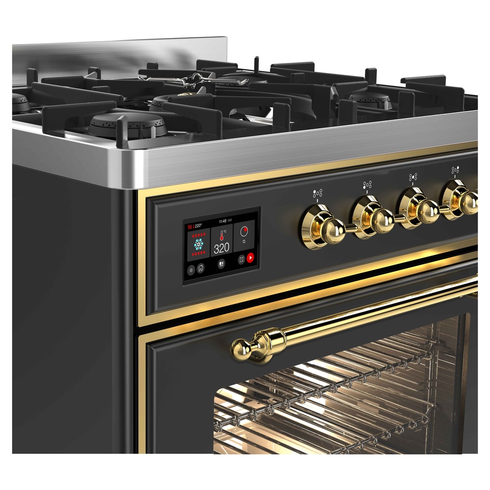 ILVE_UM30DNE3MGG_Majestic_II_30"_Dual_Fuel_Range