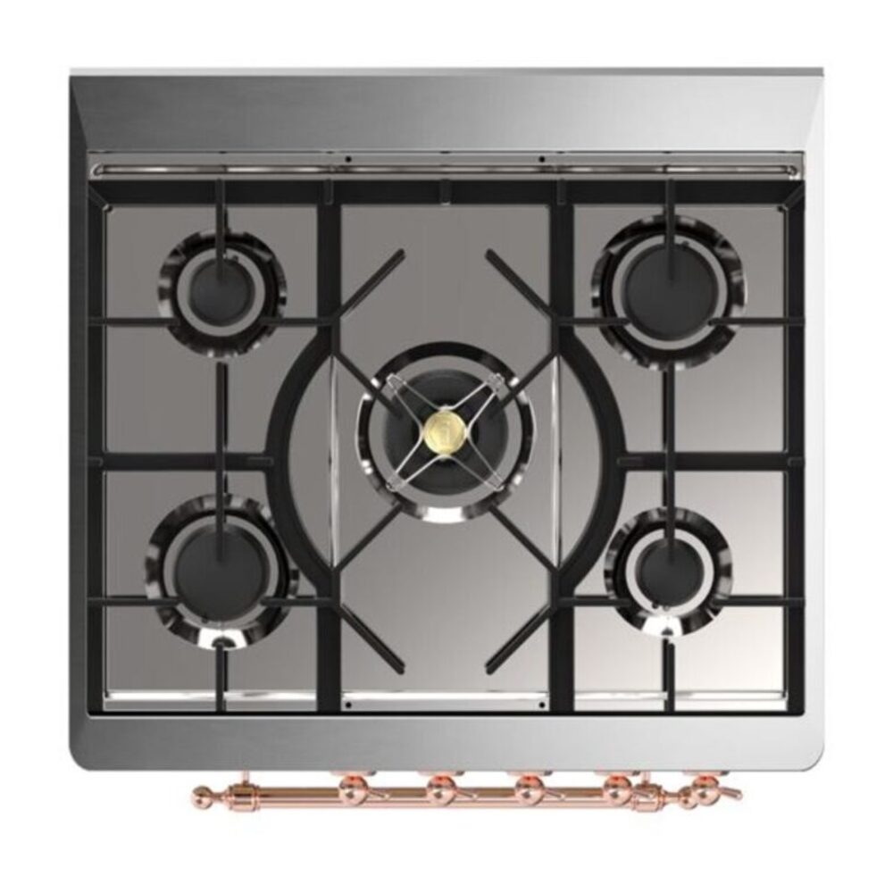 ILVE_UM30DNE3MGPLP_Majestic_II_30"_Dual_Fuel_Range_Top_Angle