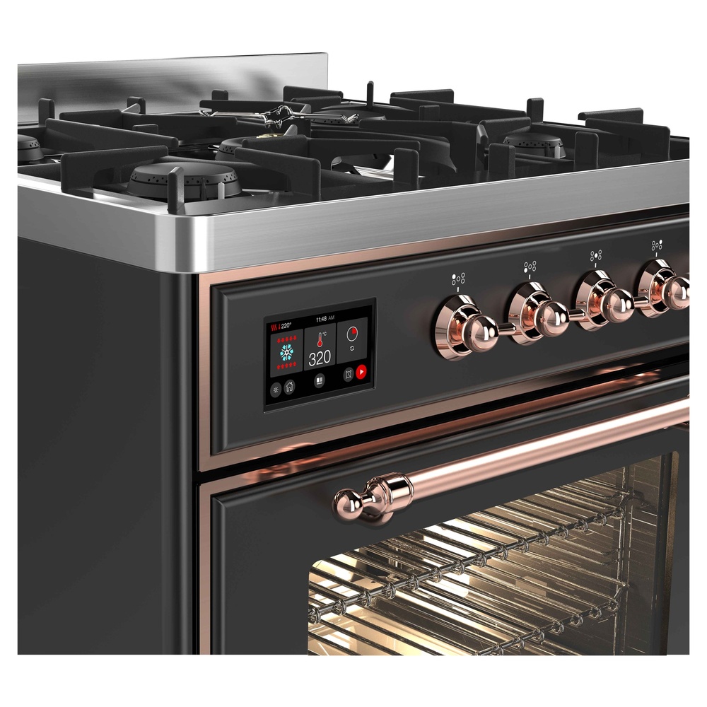 ILVE UM30D Majestic II 30 inch Dual Fuel Range with 5 Burners
