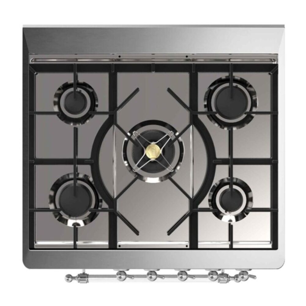 ILVE_UM30DNE3RACLP_Majestic_II_30"_Dual_Fuel_Range_Top_Angle