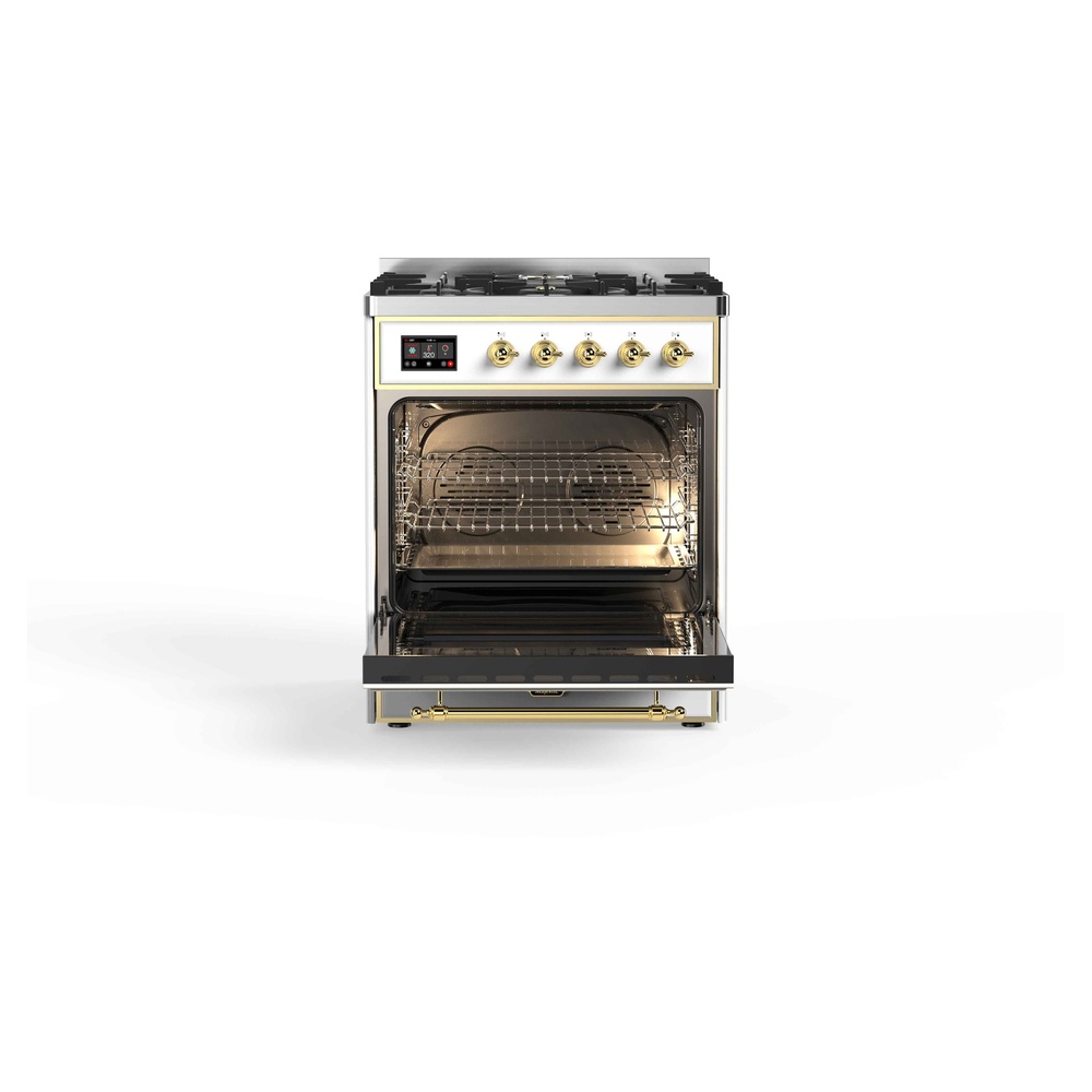 ILVE_UM30DNE3RAGLP_Majestic_II_30"_Dual_Fuel_Range_Front_View