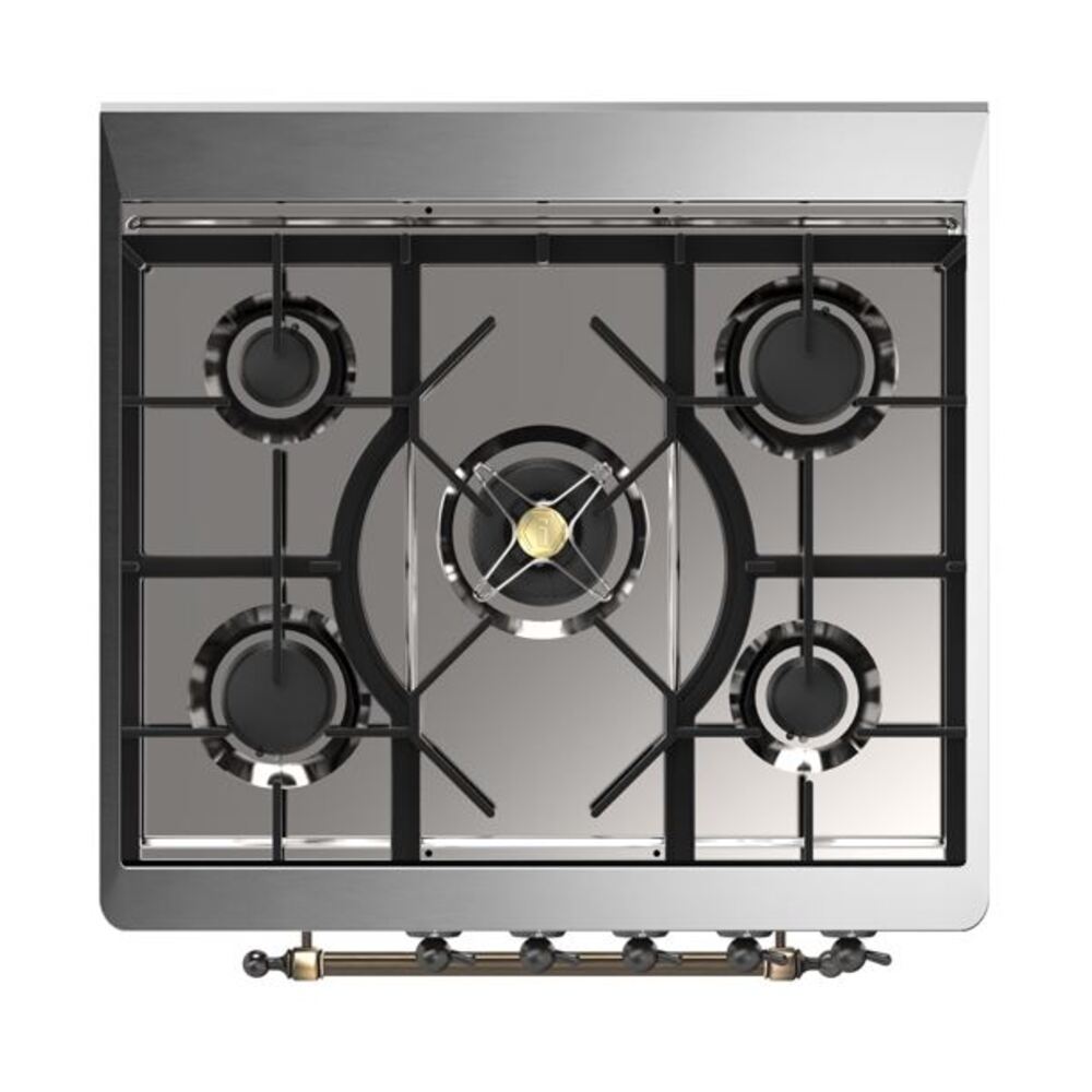 ILVE_UM30DNE3SSBLP_Majestic_II_30"_Dual_Fuel_Range_Top_Angle