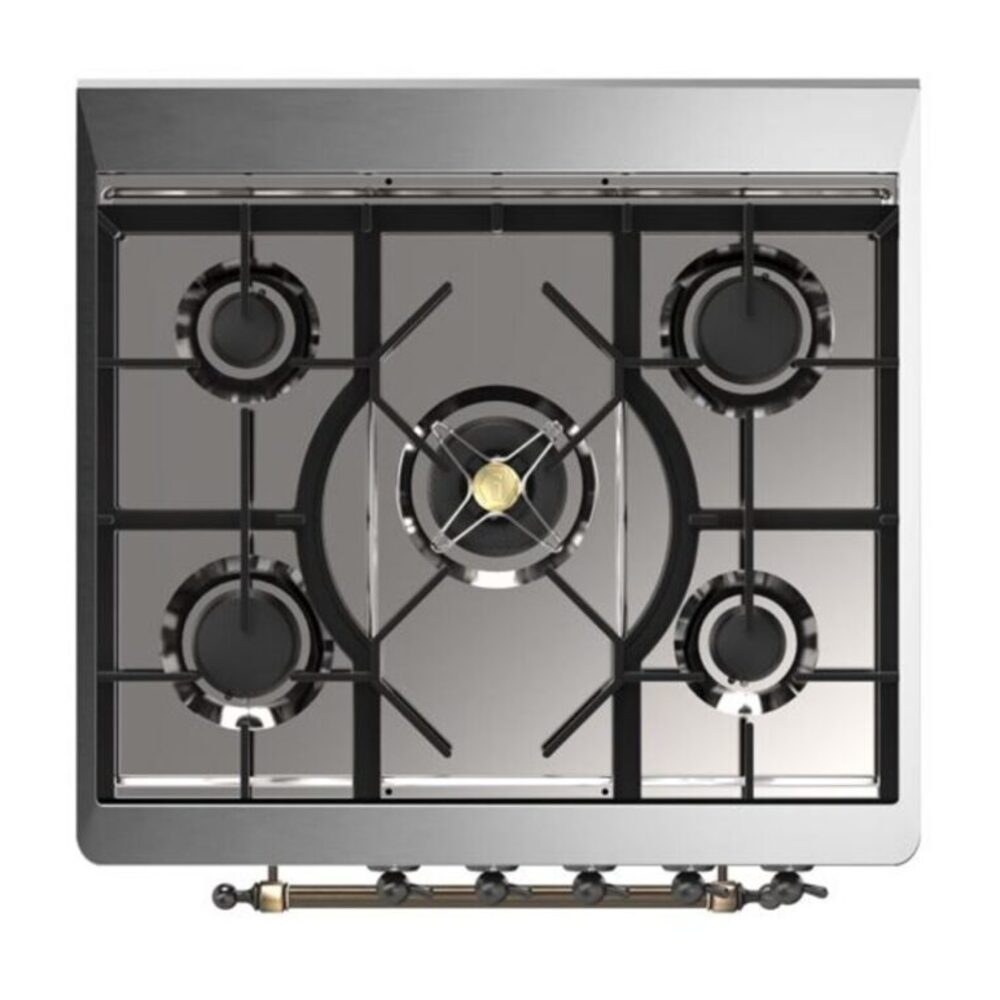 ILVE_UM30DNE3SSBLP_Majestic_II_30"_Dual_Fuel_Range_Top_Angle