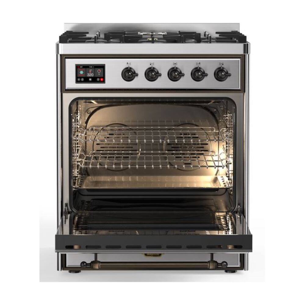 ILVE_UM30DNE3SSB_Majestic_II_30_Dual_Fuel_Range_Front_View