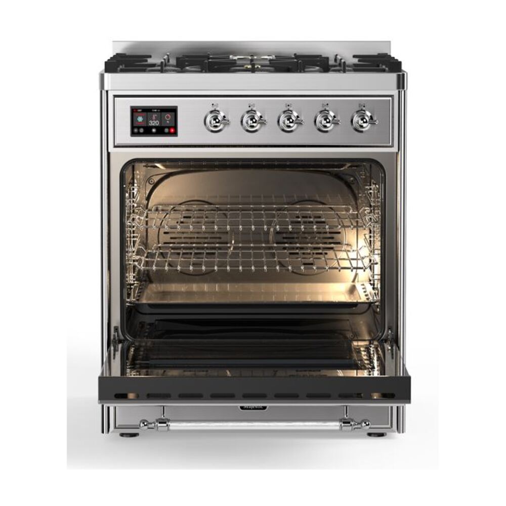 ILVE_UM30DNE3SSCLP_Majestic_II_30"_Dual_Fuel_Range_front