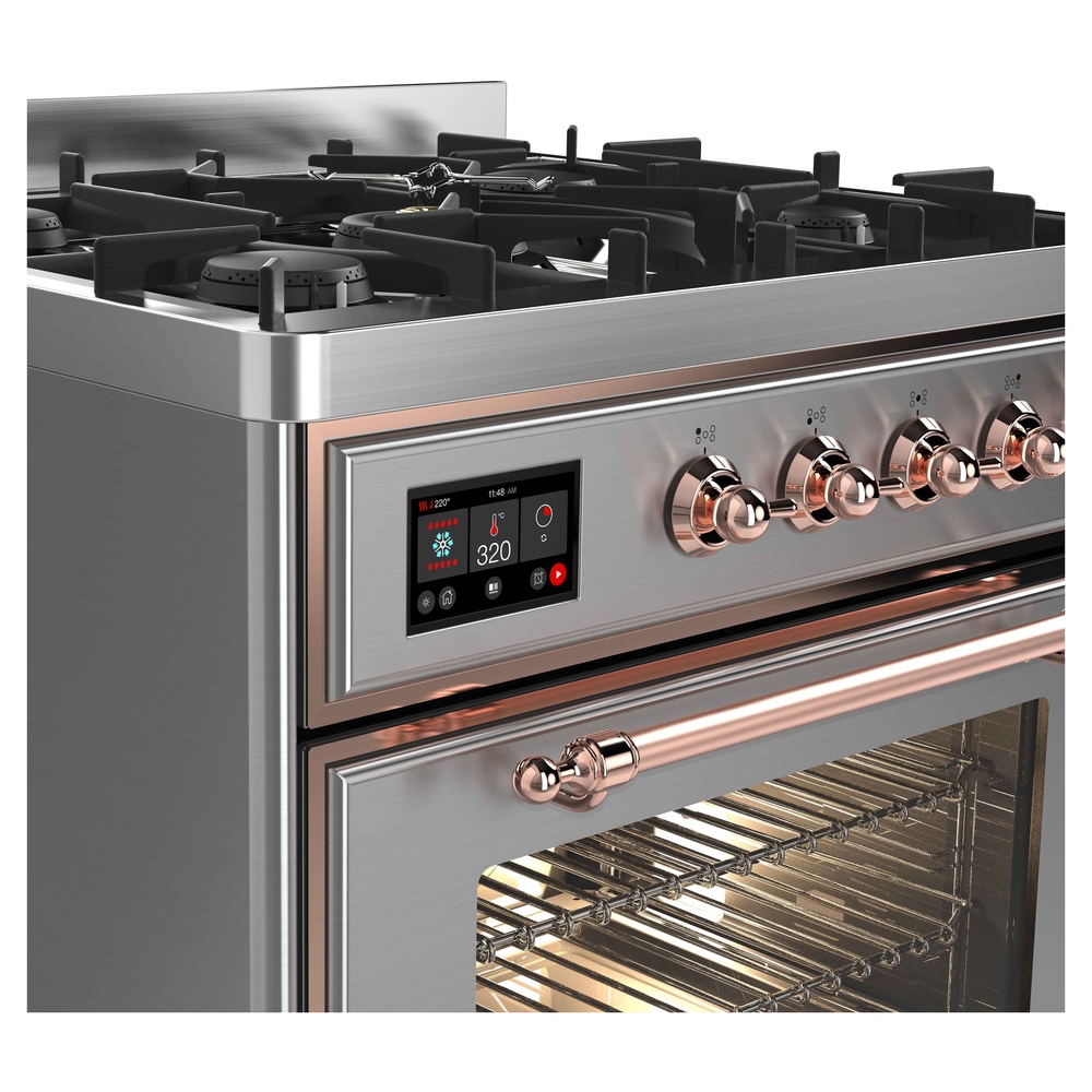 ILVE UM30D Majestic II 30 inch Dual Fuel Range with 5 Burners