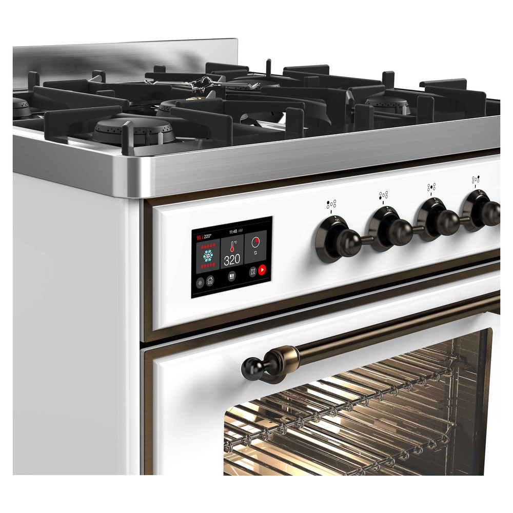 ILVE UM30D Majestic II 30 inch Dual Fuel Range with 5 Burners