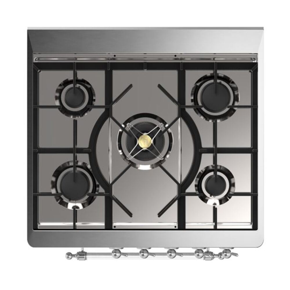 ILVE_UM30DNE3WHCLP_Majestic_II_30"_Dual_Fuel_Range_Top_Angle