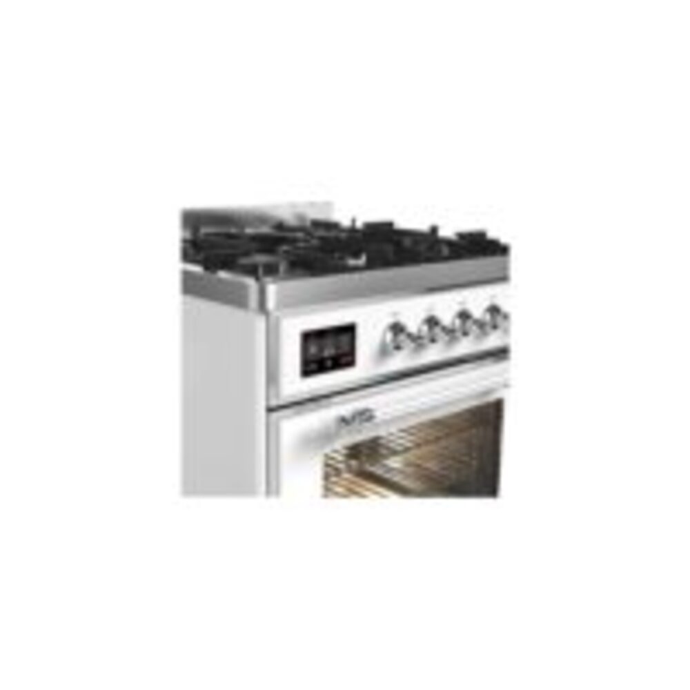 ILVE_UM30DNE3WHCLP_Majestic_II_30"_Dual_Fuel_Range_front