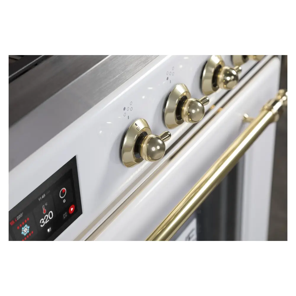 ILVE_UM30DNE3WHGLP_Majestic_II_30"_Dual_Fuel_Range_controls